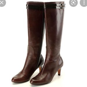 Cole Haan Nike Air brown leather tall boots 6.5 D32622